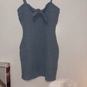 Elegant Off-the-Shoulder Blue Sweater